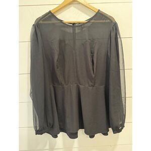 Torrid Sweetheart Neckline Black Blouse Sz 3X